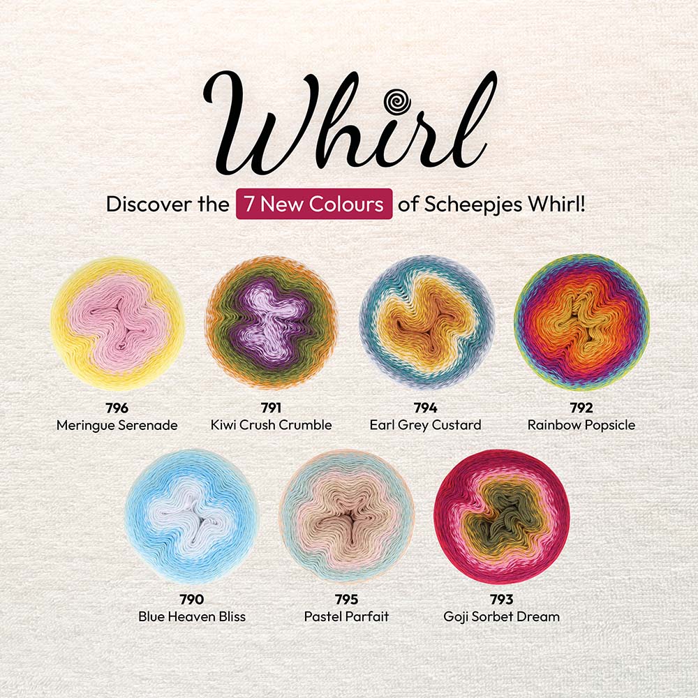 7 New Colours of Scheepjes Whirl