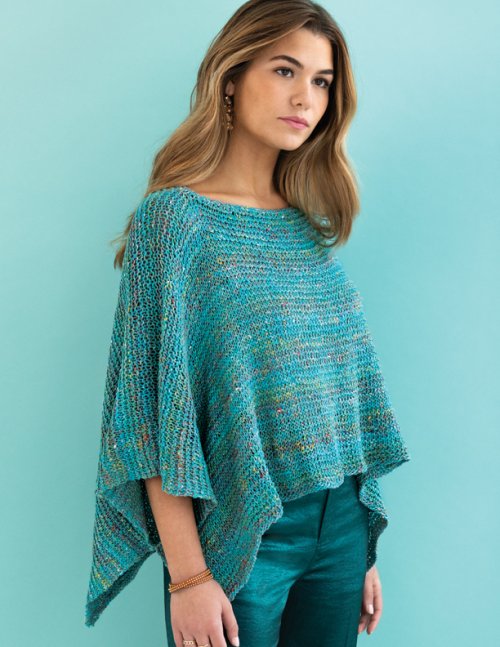 Le kit poncho Easy-Peasy en Noro Kakigori