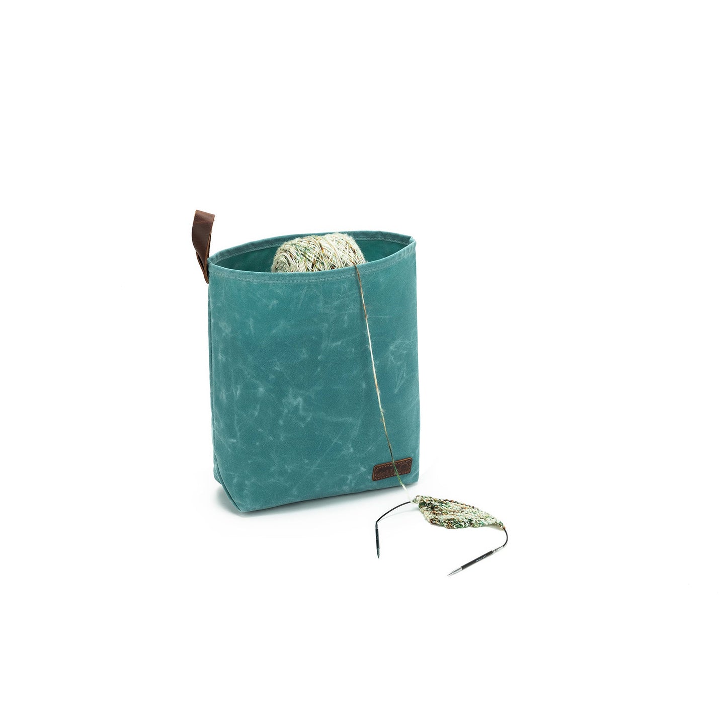 della Q Maker's Canvas Knit Sack - Teal - Set of 2 (M/L)