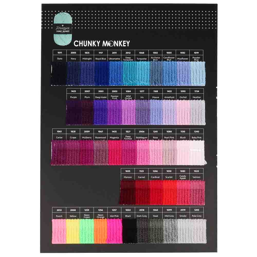 Carte d'échantillons de couleurs Scheepjes - Chunky Monkey