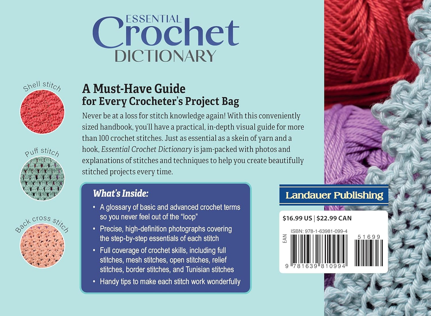 Dictionnaire essentiel du crochet : un guide visuel des points et des techniques, par Sophie Martin