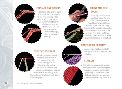 Dictionnaire essentiel du crochet : un guide visuel des points et des techniques, par Sophie Martin