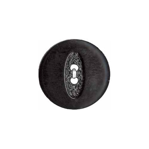 ELAN Round Black 15mm 2-Hole Button - 3-pk