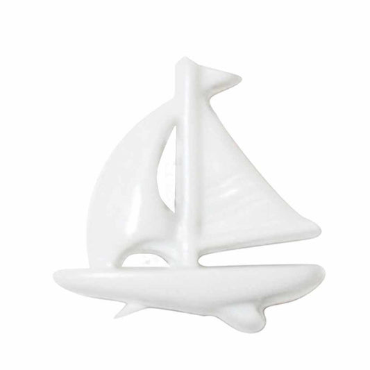 Cirque Sailboat 18mm Shank Button White