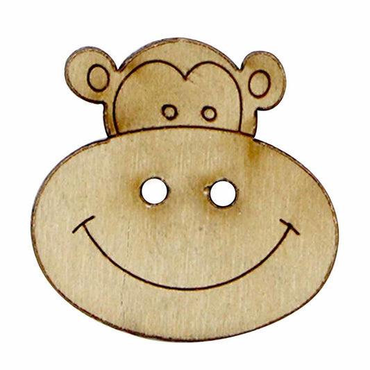 Cirque Monkey 25mm 2-Hole Button Natural