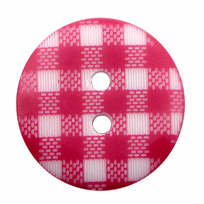 Bouton rond 2 trous Cirque Plaid 20 mm