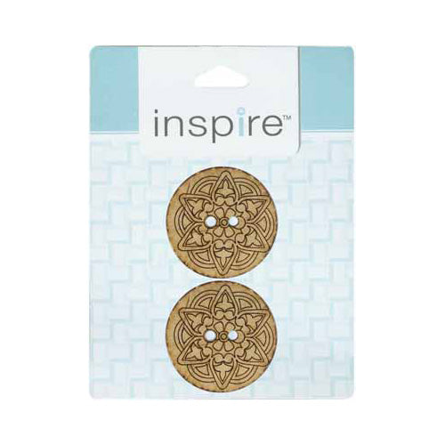 INSPIRE 2 Hole Button - 38mm (11⁄2″) - 2 count - Coconut